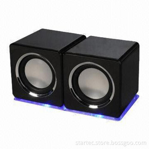 Portable USB Speakers in Fashionable Design, Supports Laptop and MP3/MP4 Players